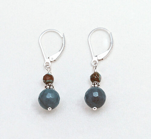 blue agate earrings