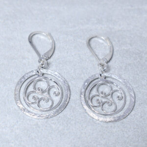 sterling silver circle earrings