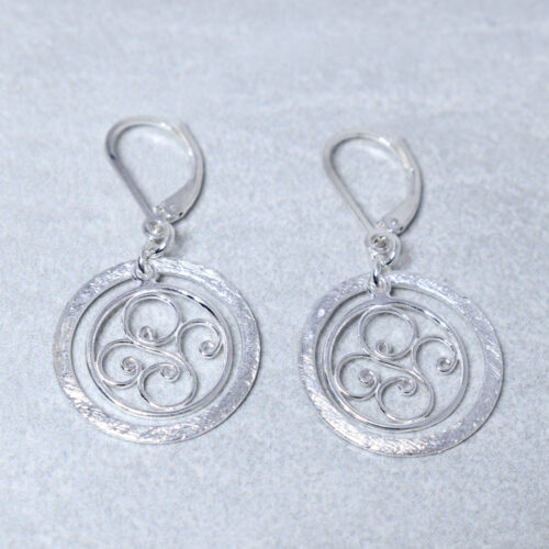 sterling silver circle earrings