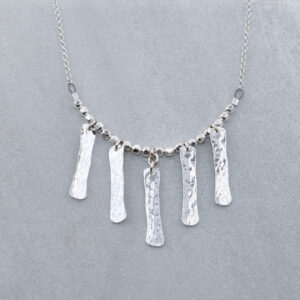 Sterling silver hammered necklace