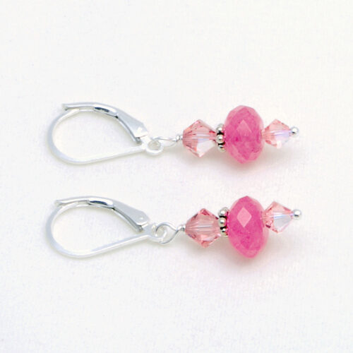 Pink Jade Earrings (RE527)