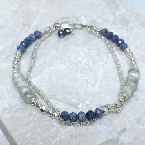 Silverite Sapphire Sterling Silver Bracelet