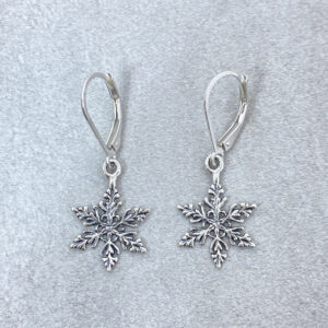 sterling silver snowflake earrings