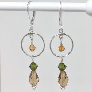 sterling silver topaz crystal earrings