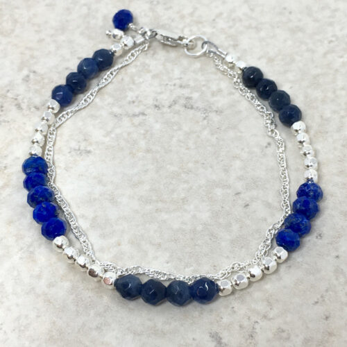 silver lapis bracelet