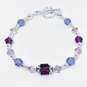 purple crystal toggle bracelet