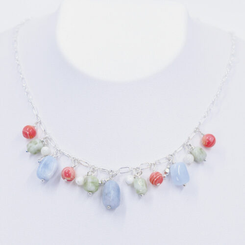 aquamarine multicolor necklace