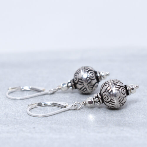 silver bali earrings