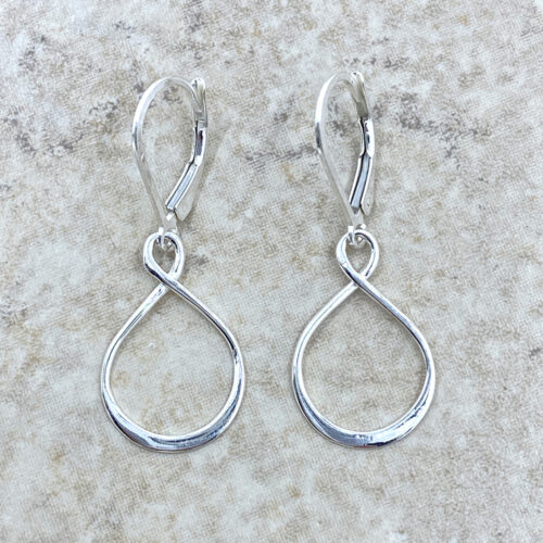 sterling silver endless knot earrings