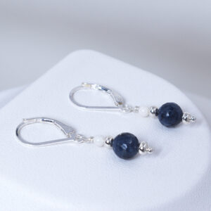 sterling silver sapphire earrings