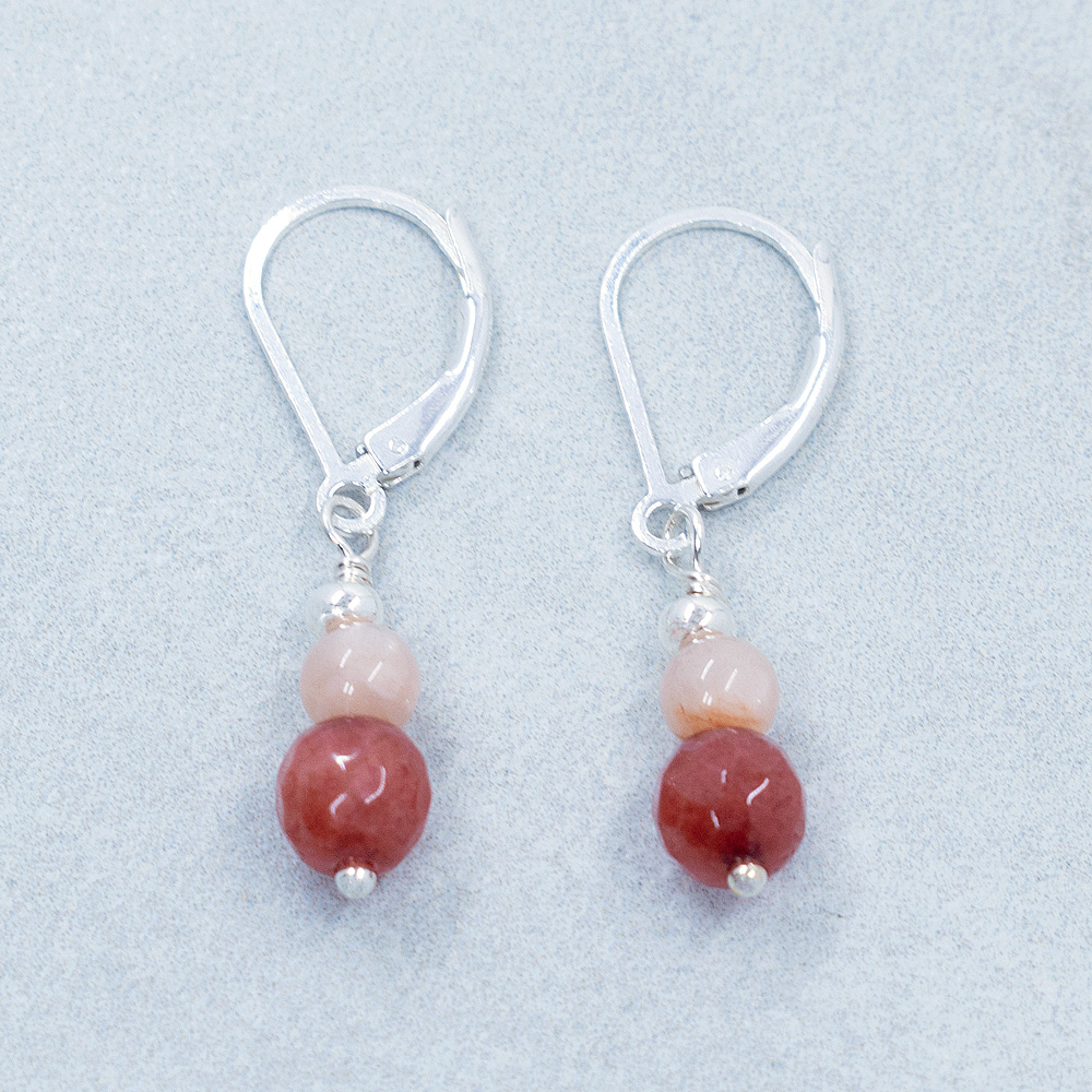 Red Canyon Jade Earrings (RE168) - Delicate Designs