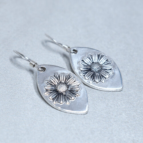 sterling silver daisy compassion earrings