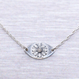 sterling silver daisy compassion necklace