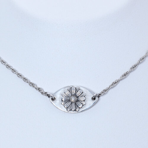 sterling silver daisy compassion necklace