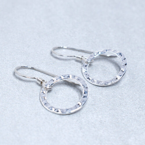 sterling silver circle earrings