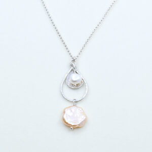 sterling silver coin pearl necklace