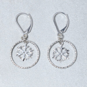 sterling silver snowflake earrings