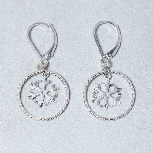 sterling silver snowflake earrings