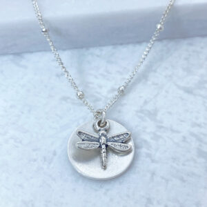 sterling silver dragonfly necklace