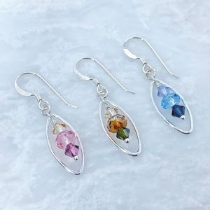 sterling silver Austrian crystal earrings