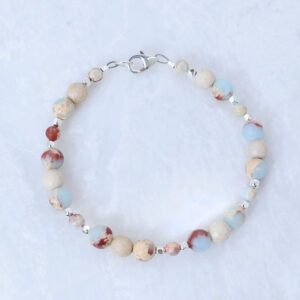 sterling silver imperial jasper bracelet