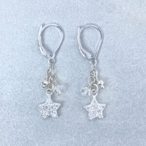 sterling silver star dangle earrings