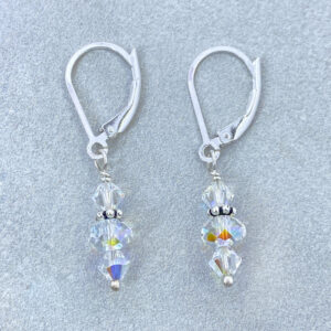 sterling silver crystal earrings