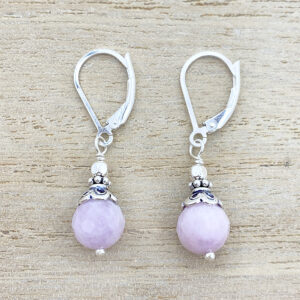 sterling silver kunzite earrings