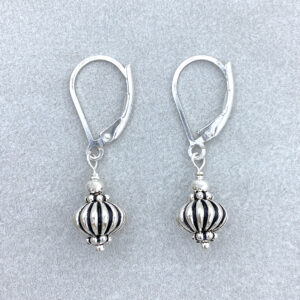 sterling silver bali bead earrings