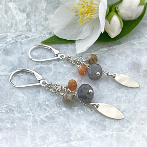 sterling silver labradorite earrings
