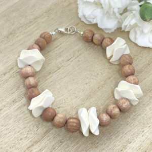sterling silver summer wood bracelet
